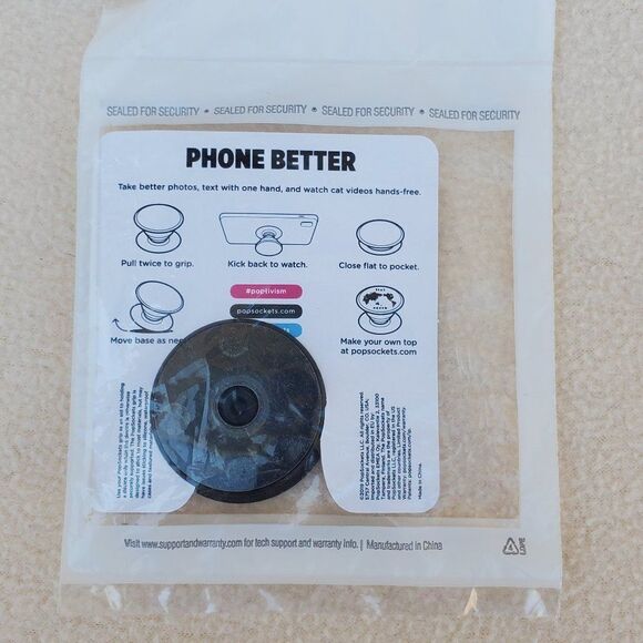 Poshmark PopSockets PopGrip Black and White - Picture 3 of 6